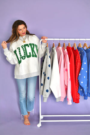 POPPY & PINE Women's Sweatshirt Poppy & Pine Lucky 2-Sided Mock Sweatshirt