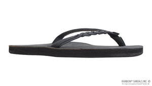 RAINBOW Women's Shoes Rainbow Sandals Flirty Braidy - Single Layer Premier Leather 1/2" Narrow Strap with Braid