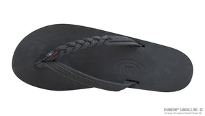 RAINBOW Women's Shoes Rainbow Sandals Flirty Braidy - Single Layer Premier Leather 1/2" Narrow Strap with Braid