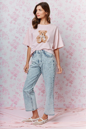 RARERAW Women's Tee Teddy Bear Graphic T-shirt