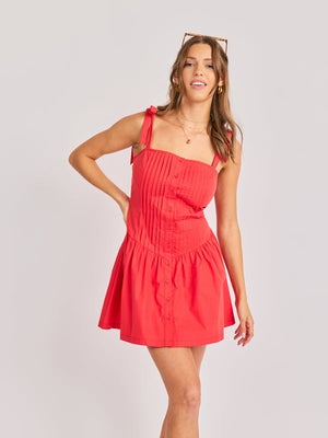 SADIE AND SAGE Women's Dresses Sadie and Sage Canyon Pintuck Tie Mini Dress