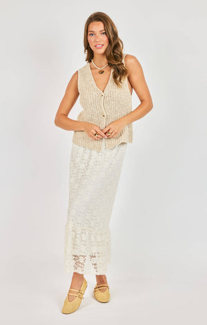 SADIE AND SAGE Women's Skirts Sadie and Sage Letters Midi Skirt