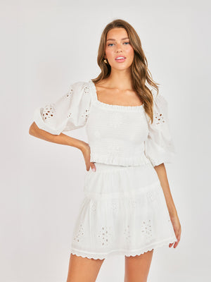 SADIE AND SAGE Women's Top Bloomfield Smocked Top