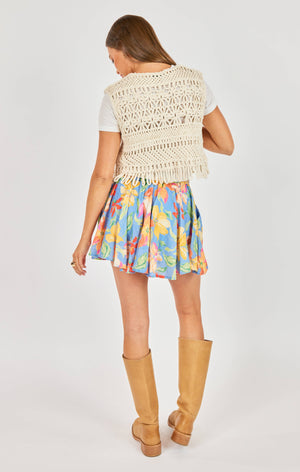 SADIE AND SAGE Women's Top NATURAL / OS Sadie and Sage Matilda Crochet Vest AJ1412N