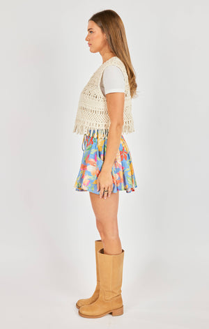 SADIE AND SAGE Women's Top NATURAL / OS Sadie and Sage Matilda Crochet Vest AJ1412N