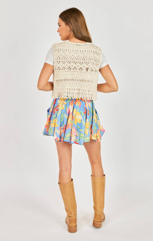 SADIE AND SAGE Women's Top NATURAL / OS Sadie and Sage Matilda Crochet Vest AJ1412N