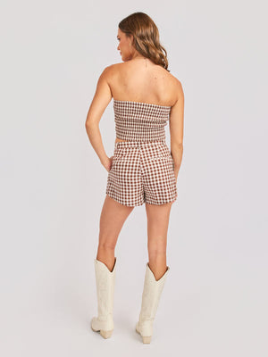 SADIE AND SAGE Women's Top Sadie and Sage Mustang Gingham Tube Top