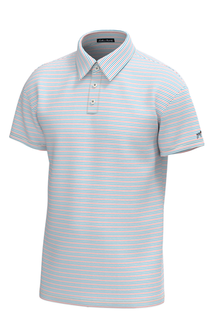Southern Point Co. Men's Tees HAWAIIAN BLUE / S Southern Point Bayside Stripe Performance Polo P323