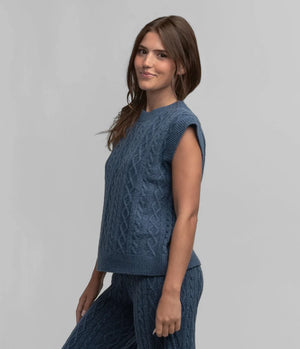 SOUTHERN SHIRT CO. Women's Sweaters Southern Shirt Comfy Cozy Sweater Vest - Parchment