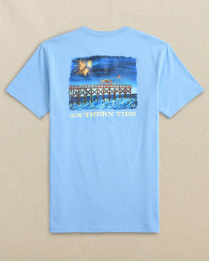 SOUTHERN TIDE Men's Tees Southern Tide Pier Fireworks Short Sleeve T-Shirt