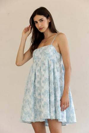 STORIA Women's Dresses Textured Floral Print Mini Dress