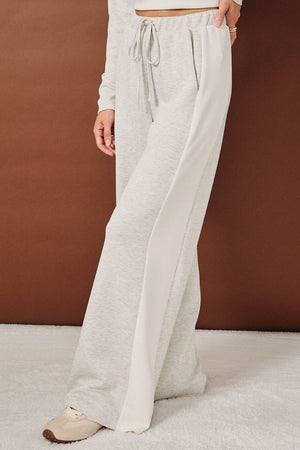 SUNDAY EDITION Women's Pants High Waist Contrast Side Panel Scuba Wide Leg Pants