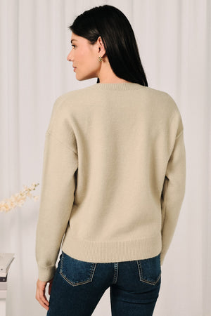 SUNDAY EDITION Women's Sweaters Round Neck Mallard Duck Graphic Long Sleeve Knit Sweater