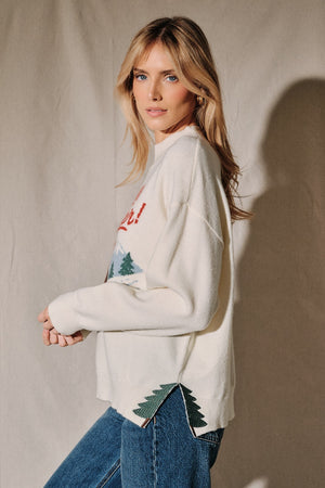 SUNDAY EDITION Women's Sweaters Ski Ya Later Graphic Mock Neck Sweater