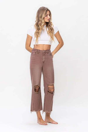 Vervet by Flying Monkey Women's Jeans Vervet 90'S Vintage Crop Flare Jean || David's Clothing