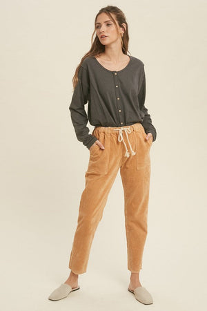 WISHLIST Women's Top Button-Up Cotton Slub Top || David's Clothing