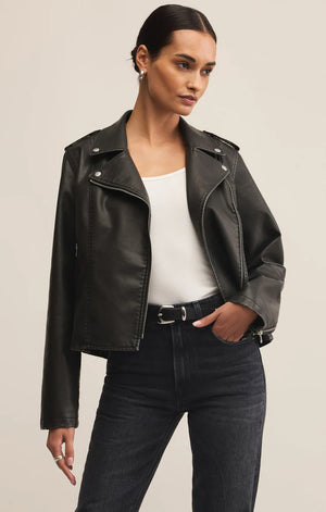 Z SUPPLY Women Jackets Z Supply Alchemy Moto Faux Leather Jacket || David's Clothing