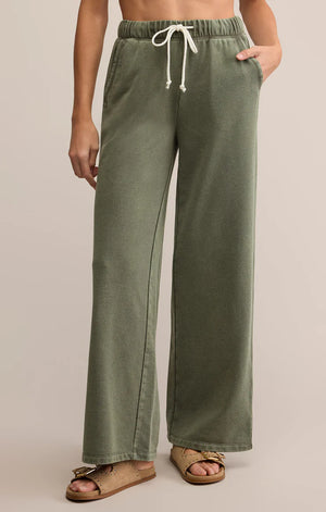 Z SUPPLY Women's Pants HUNTER GREEN / XS Z Supply Hunter Knit Denim Pant || David's Clothing ZP253843