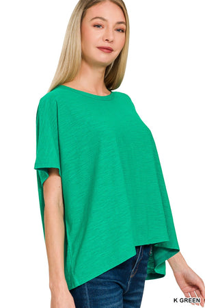 ZENANA Women's Top Slub Box Tee