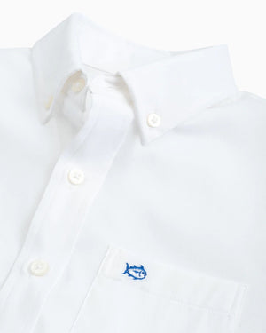 SOUTHERN TIDE Kid's Tops Southern Tide Boys Solid Intercoastal Button Down Shirt || David's Clothing