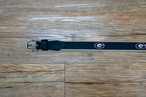 Zeppro University of Georgia Ribbon Belt - Black with tan