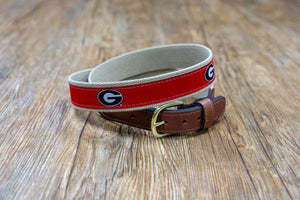 Zeppro University of Georgia Ribbon Belt - Red