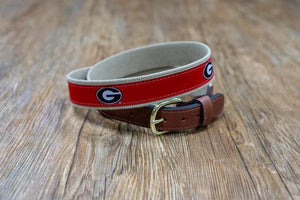 Zeppro University of Georgia Ribbon Belt - Red