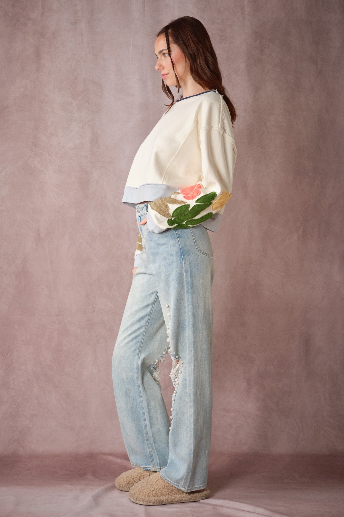 Tulip Patchwork Knit Top