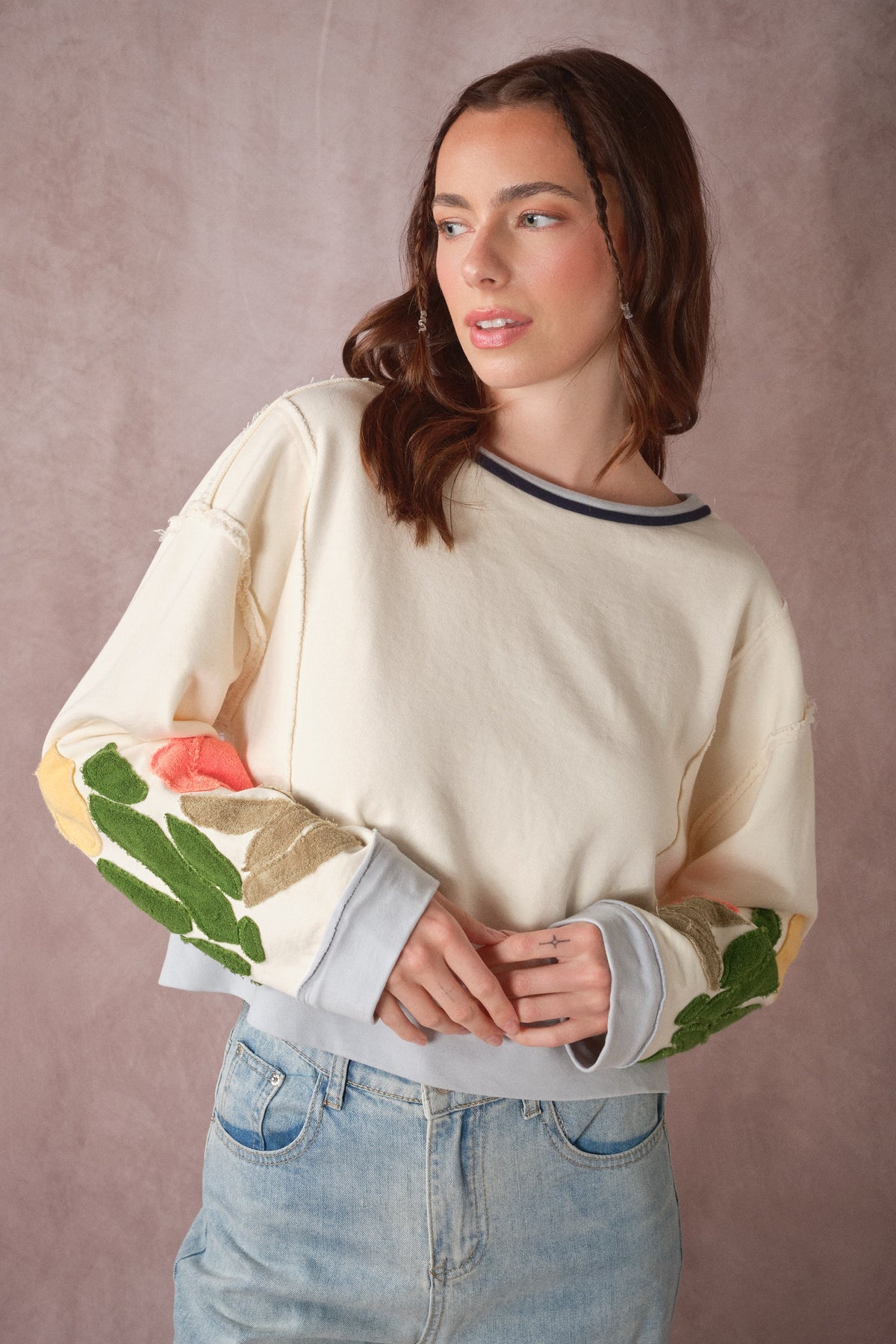 Tulip Patchwork Knit Top