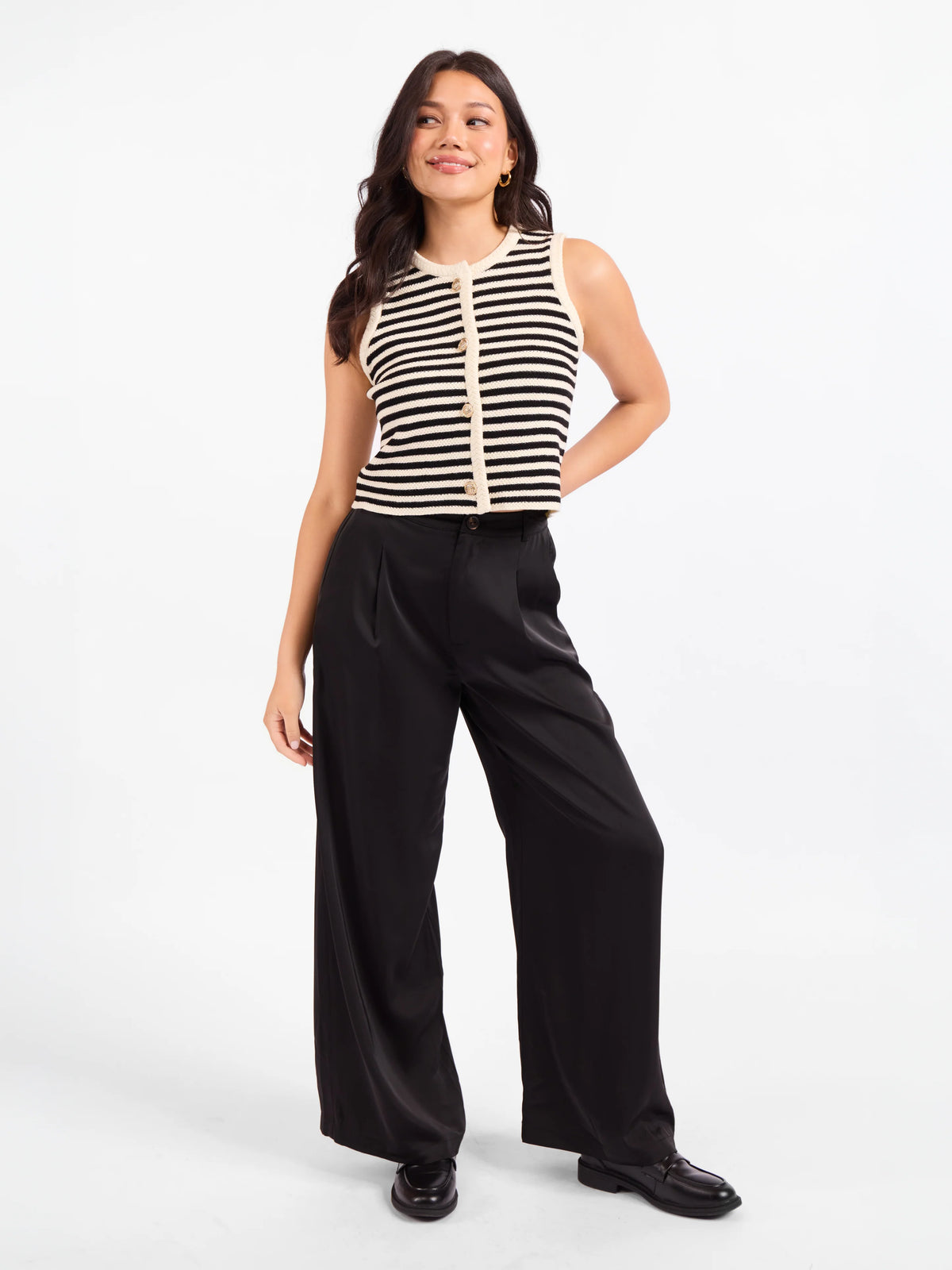 Sadie and Sage Manon Stripe Sweater Vest
