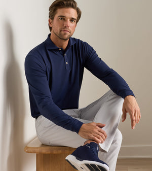 Peter Millar Lyons Performance Jersey Long-Sleeve Polo