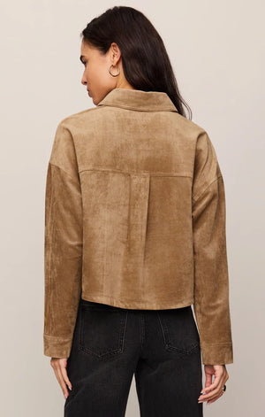 Z Supply All Day Cropped Suede Jacket