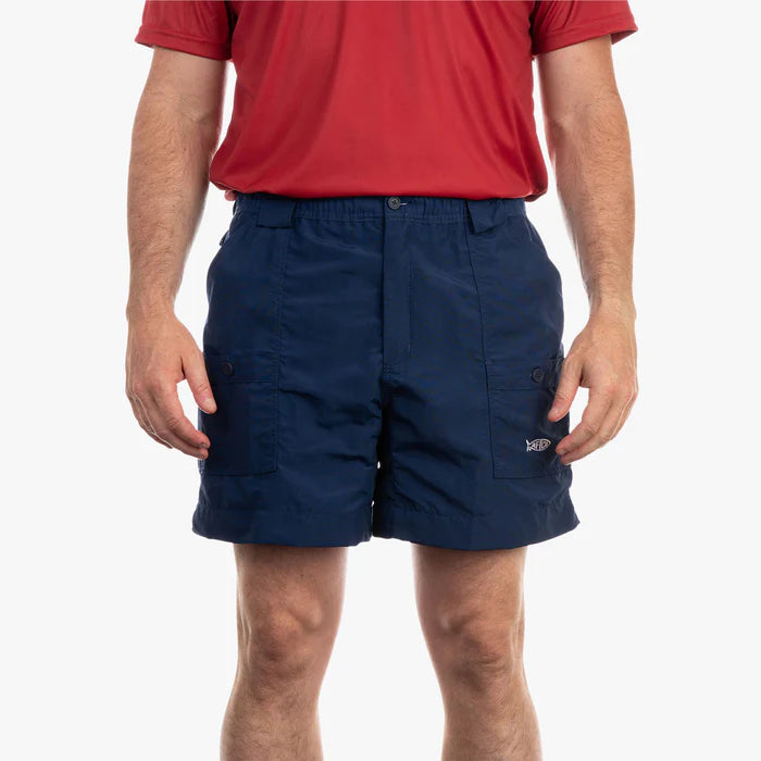 AFTCO MFG Men's Shorts Aftco Original Fishing Shorts 6" - Navy || David's Clothing