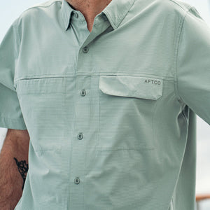 AFTCO MFG Men's Sport Shirt Aftco Air-O Mesh SS Button Down Shirt