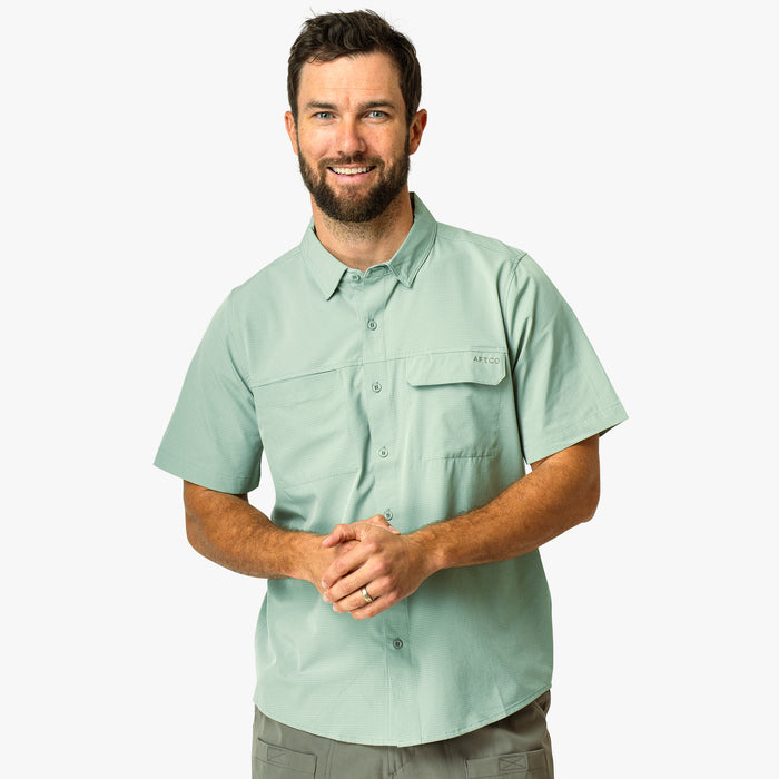 AFTCO MFG Men's Sport Shirt Aftco Air-O Mesh SS Button Down Shirt