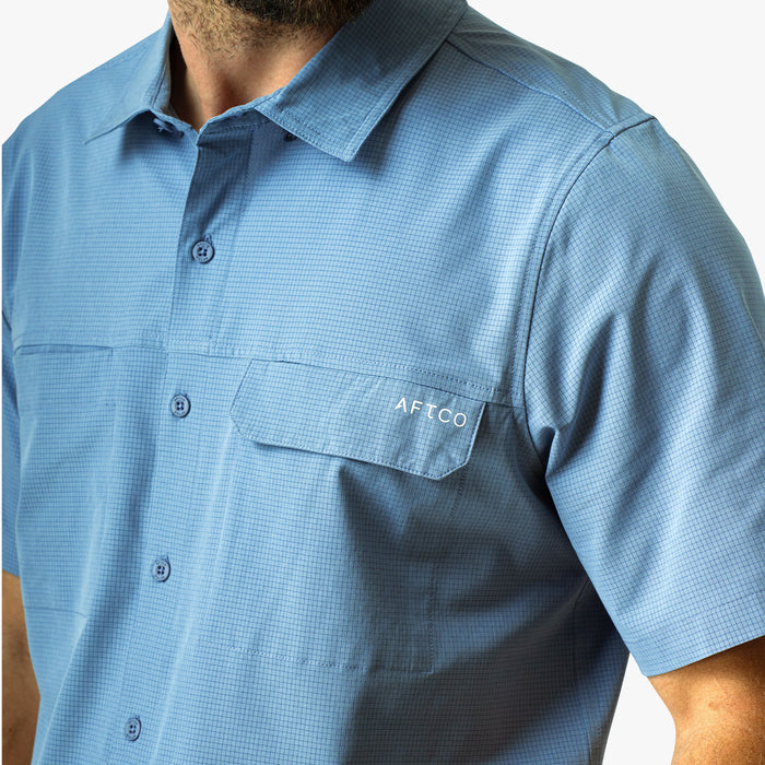AFTCO MFG Men's Sport Shirt Aftco Air-O Mesh SS Button Down Shirt