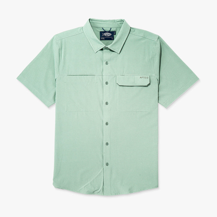 AFTCO MFG Men's Sport Shirt BAY LEAF / S Aftco Air-O Mesh SS Button Down Shirt M45343BYLF