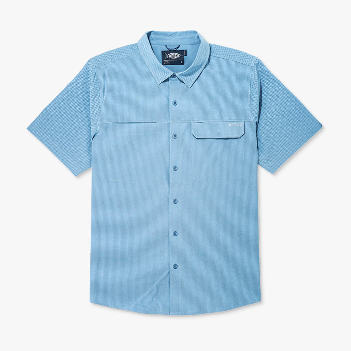 AFTCO MFG Men's Sport Shirt BLUE SHADOW / S Aftco Air-O Mesh SS Button Down Shirt M45343BSHD
