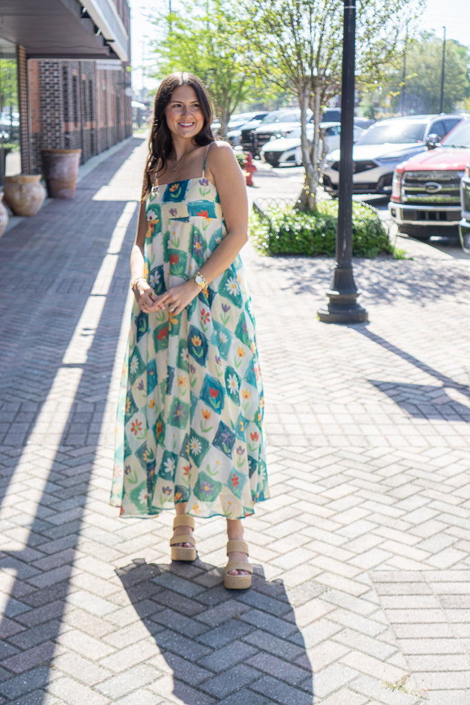 AUREUM Women's Dresses Flower Print Maxi Dress