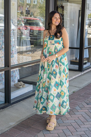 AUREUM Women's Dresses Flower Print Maxi Dress