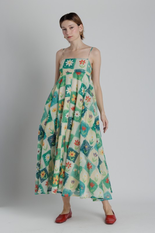 AUREUM Women's Dresses Flower Print Maxi Dress