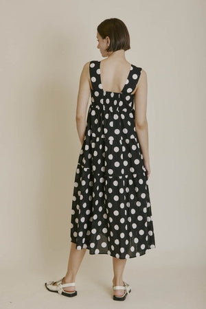 AUREUM Women's Dresses Polka Dot Midi Dress || David's Clothing
