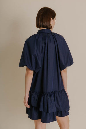 AUREUM Women's Dresses Ruffle Tiered Shirt Dress || David's Clothing