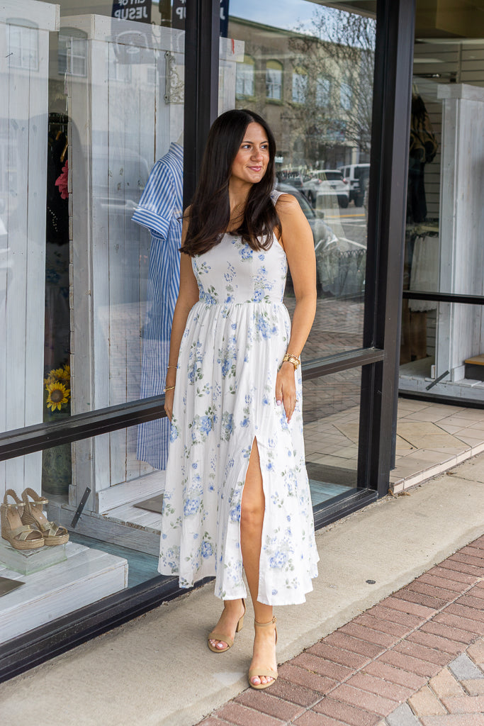 B.RIGHT + D.ARK Women's Dresses Floral Square Neck Midi Dress