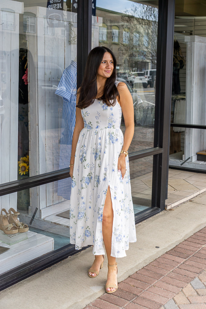 B.RIGHT + D.ARK Women's Dresses Floral Square Neck Midi Dress