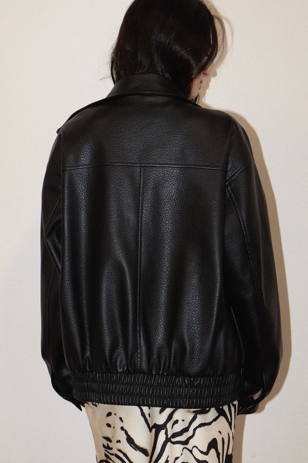 BAILEY ROSE Women's Jackets Faux Leather Bomber Jacket