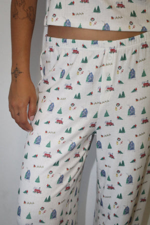 BAILEY ROSE Women's Pants Holiday Print Lounge Pants