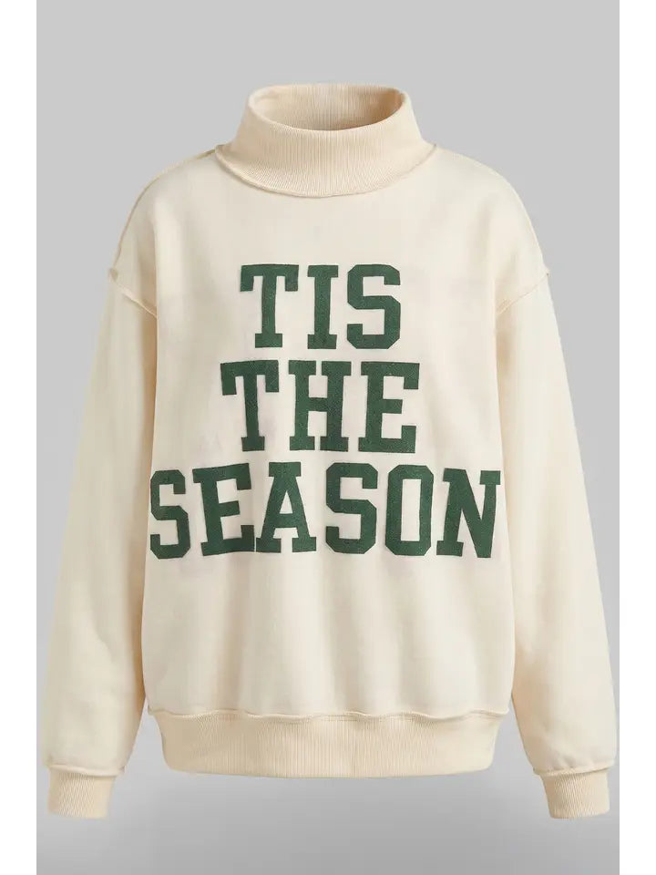 BUCKET LIST Women's Sweatshirt Holly Jolly Reversible Mock-Neck