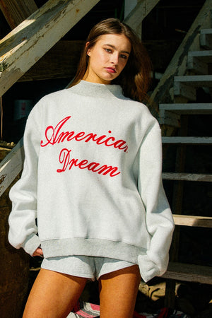 BUCKET LIST Women's Top God's Country Reversible Mock-neck Sweatshirt