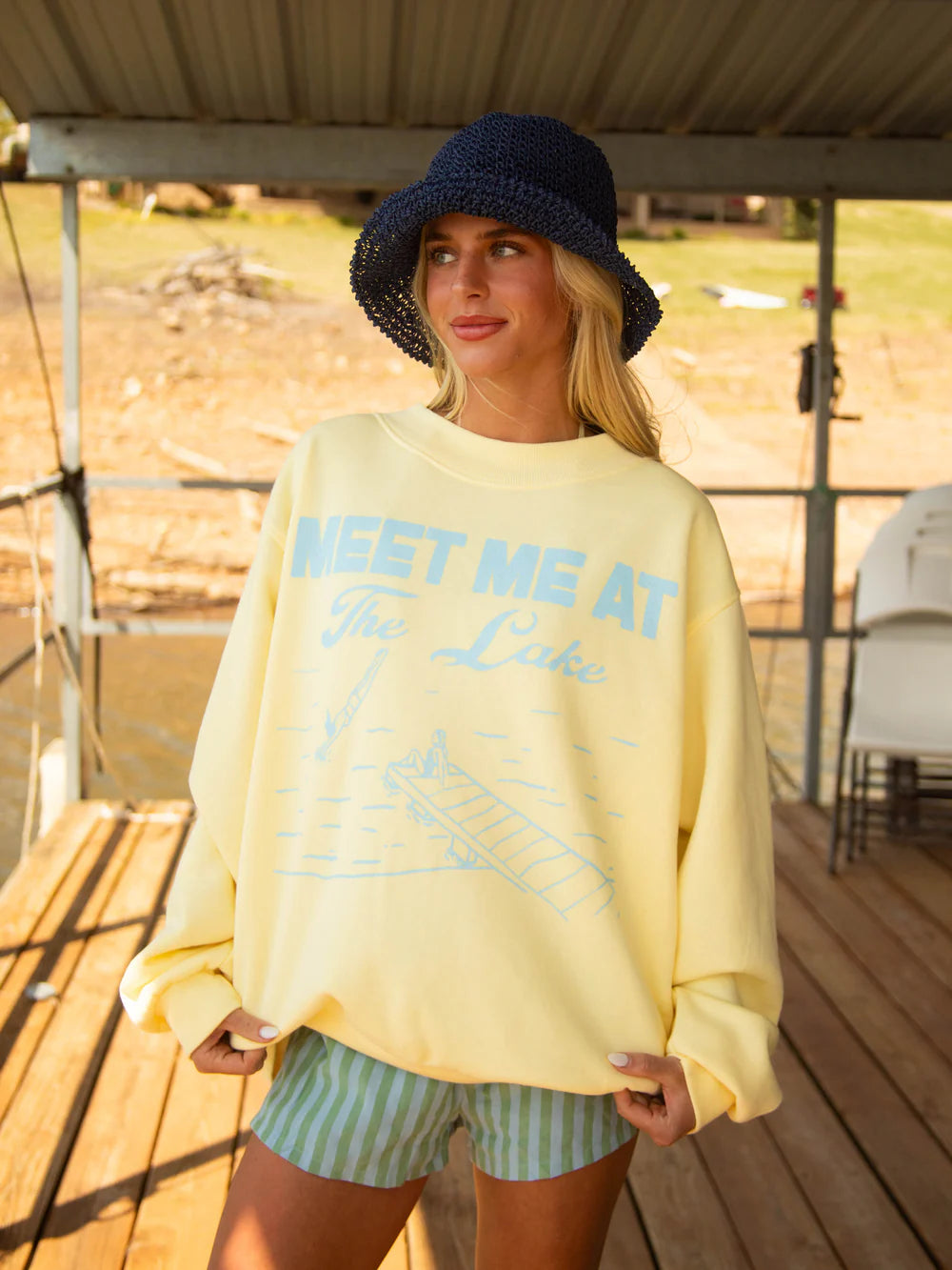 CHARLIE SOUTHERN Women's Sweatshirt Charlie Southern Meet Me at The Lake Mockneck